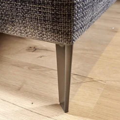 Ecksofa Bern Stoff Sunnyboy CH3031 Grau 096 Füße Metall Diamond Schwarz Matt