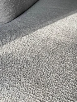 Ecksofa Boxspring Stoff 30 Universe 019 Greige Grau mit 4 Rückenkissen