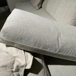 Ecksofa Britt Stoff 2 Sneak Natur Beige Füße Metall Inklusive Kissen