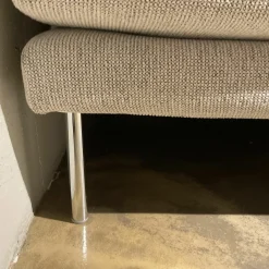 Ecksofa Britt Stoff 2 Sneak Natur Beige Füße Metall Inklusive Kissen