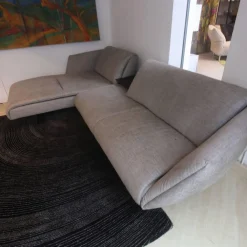 Ecksofa Bundle Bezug Stoff Sonora 7867 Bark Grau Füße Matt Bronze Mit Filzgleitern