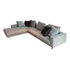 Ecksofa Campiello Stoff Extra Elvira N1724 Grau Füße Metall Brüniert Inklusive 8 Kissen