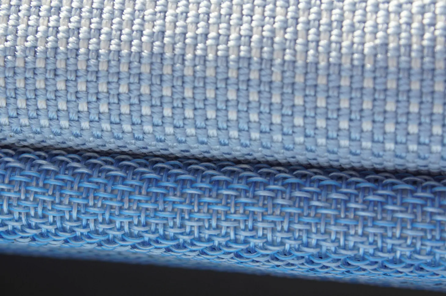 Ecksofa Canvas Stoff Brio Malva Bianco Blau Gestell Rostfreier Stahl Inklusive Kissen