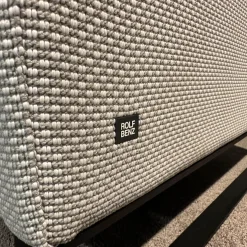 Ecksofa Cara Stoff 22.309 Achalgrau Gestell Kufe In Stahl Schwarz Mit Niedrigem Rückenkissen