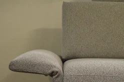 Ecksofa Cara Stoff Weißgrau 26.202 mit Holz-Ablage Schwenkbar