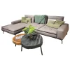 Ecksofa Carlton B Leder Windsor 12 Grigio Scruo Grau Füße Matt Anthrazit