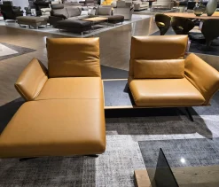 Ecksofa Ceda Leder B Bonito Sole Gelb Metallkufe Schwarz Matt Pulverbeschichtet Inklusive Zwischentisch Und Nierenkissen