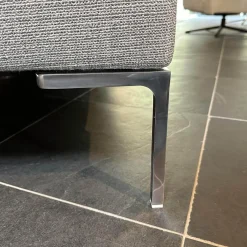 Ecksofa Charles Stoff Esopo 2522151 Hellgrau Füße Aluminium Poliert mit Kissen