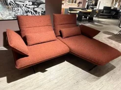 Ecksofa Ciao Bezug 16 Luando Rostbraun Rot Kupfer Braun Füße Metall Schwarz Pulverbeschichtet Mit Verstellungen Inklusive 2 Nierenkissen