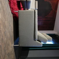 Ecksofa Classics Stoff Sugar Natur Fuß 59 Aluminium mit Hocker