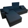 Ecksofa Clip Stoff 69 Blau mit Schlaffunktion