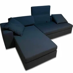 Ecksofa Clip Stoff 69 Blau mit Schlaffunktion