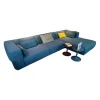 Ecksofa Cloud Kvadrat Hallingdal 65 890 Petrol Blau mit 4 Kissen