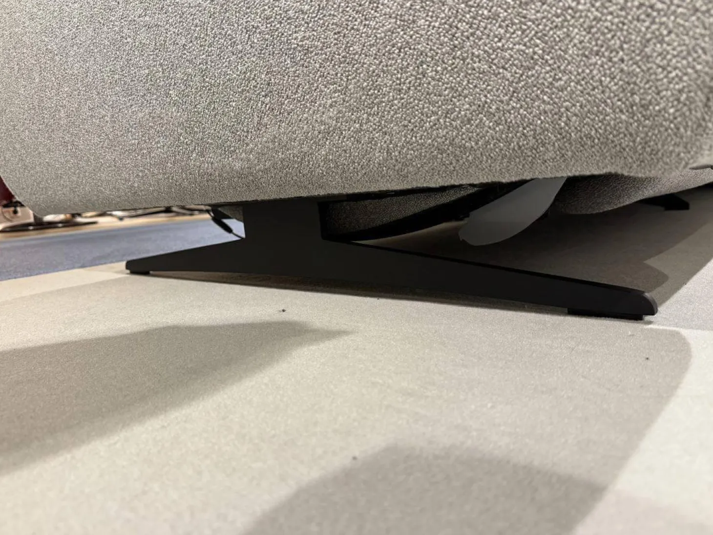 Ecksofa Comfortmaster Spektra 1487 Stoff Loop 02 Jet Hellgrau Metallkufe Anthrazit Motorisch Verstellbar