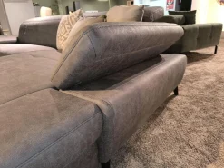 Ecksofa Concerto Stoff Bullus Anthrazit Füße Chrom Schwarz Inklusive Kissen