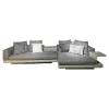 Ecksofa Connery Stoff Bright 05 Peltro Grau Gestell Leder Aspen 06 Pomice Grau Mit Ablage Rechts