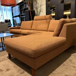 Ecksofa Conseta Stoff 8202 Rost Orange Schmalfuß Orange Inklusive Kopfstütze