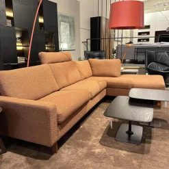 Ecksofa Conseta Stoff 8202 Rost Orange Schmalfuß Orange Inklusive Kopfstütze