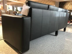 Ecksofa Cosmo 100 Leder 18 8368 Schwarz Füße Smoked GP16 Mit Metalleinlage