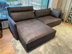 Ecksofa Cube Lounge Stoff Boxter CA1038 075 Braun Grau Gleiter Kunstoff Schwarz Inklusive Kissen