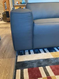 Ecksofa Denver Leder W2 Anthrazit Grau