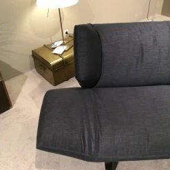 Ecksofa Devon Stoff 23164 Fay Ocean Blau Füße Granit Grau Matt