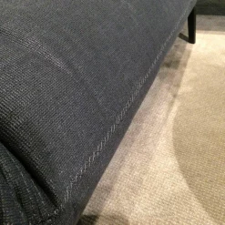 Ecksofa Devon Stoff 23164 Fay Ocean Blau Füße Granit Grau Matt