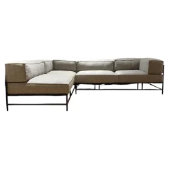 Ecksofa Easy Pieces Stoff 24 0090 Grau Gestell Schwarz