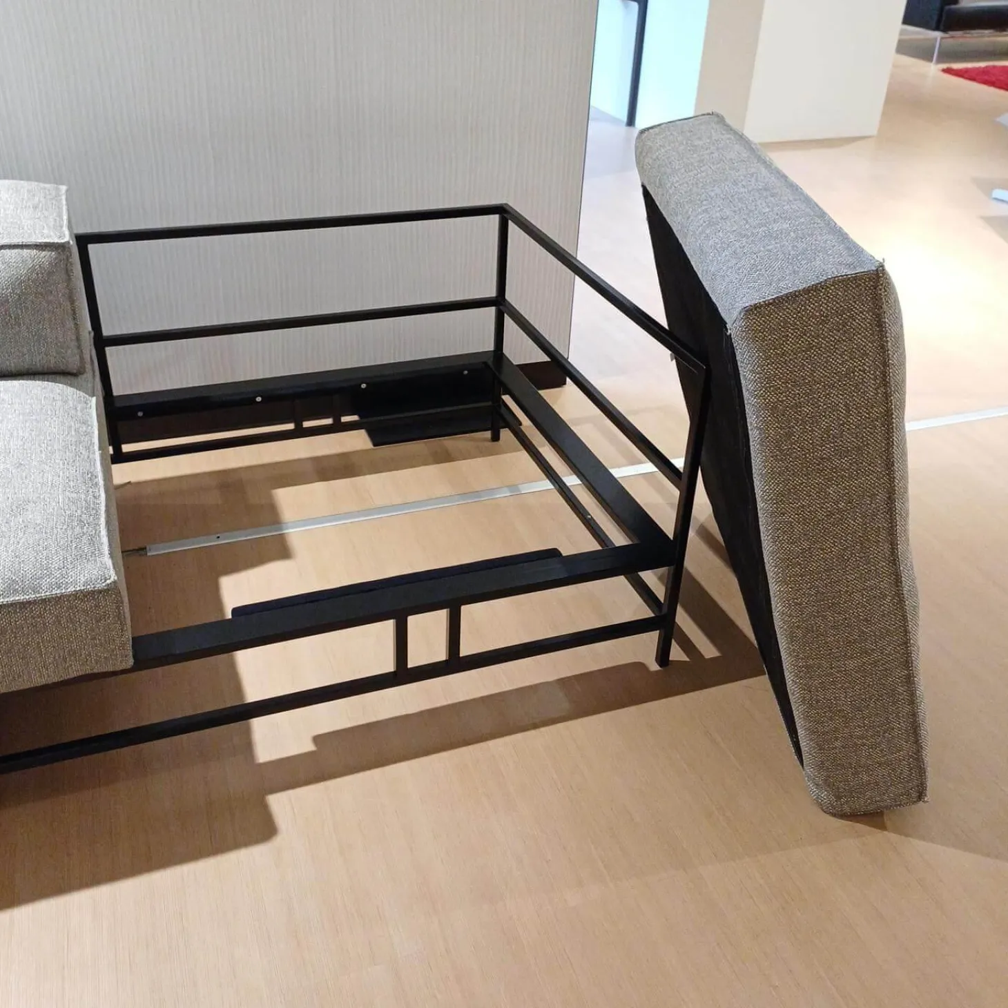 Ecksofa Easy Pieces Stoff 24 0090 Grau Gestell Schwarz