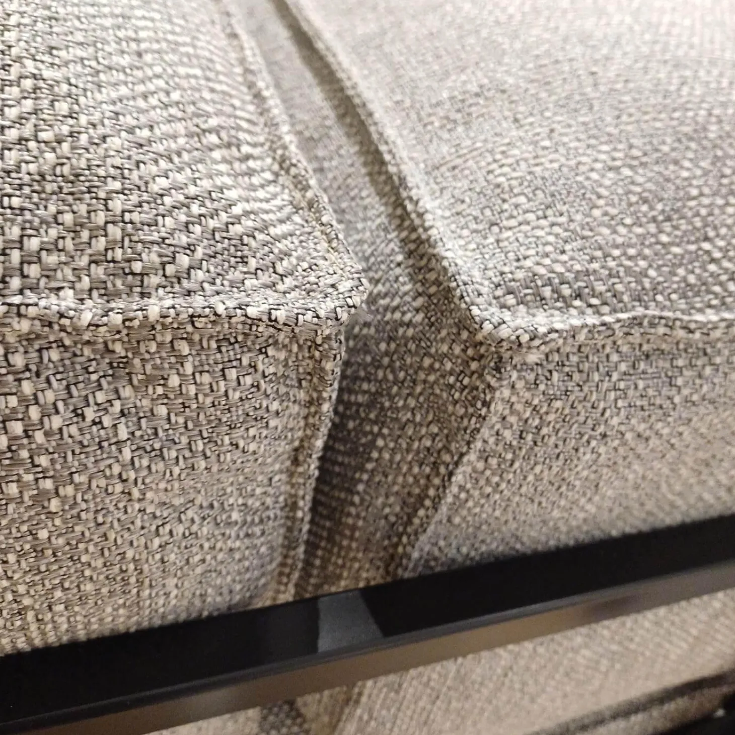 Ecksofa Easy Pieces Stoff 24 0090 Grau Gestell Schwarz