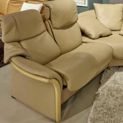 Ecksofa Eldorado Leder Paloma Sand Buche