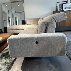 Ecksofa Embrace Bezug Stoff 4401 92 Grau Abziehbar Metallfuß Schwarz Inklusive 4 Kissen