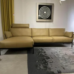 Ecksofa Enna Leder 17882 Ceras 8290 Argile Füße Epoxy E2200 Nuit Silk