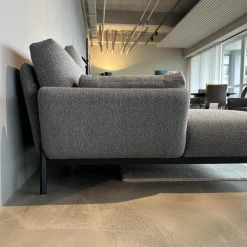 Ecksofa Enna Stoff Mondo 007 Piombo Grau Gestell Epoxy Granite Anthrazit Matt Inklusive Kopfstütze