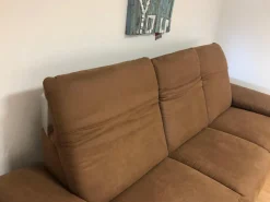 Ecksofa Fabeo Stoff Valentina 603 Zim Braun Holzfüße Buche Natur