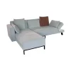 Ecksofa Four Two Soft Stoff 4430 90 Grau Beige Füße Schwarz Mit Tischmodul Schwarz Lackiert Und Schlaffunktion