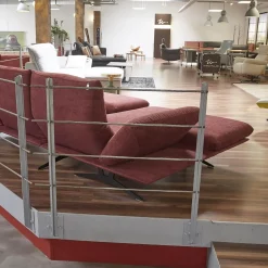 Ecksofa Francis Stoff 10 Impression 49 Metallkufe Pulverbeschichtet Matt Schwarz