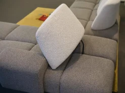 Ecksofa Garnitur WK 515 Joker Stoff Cosmo Anthrazit Light Mit 360 Grad Verstellbarer Rückenkissen