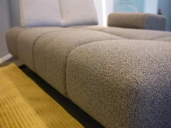 Ecksofa Garnitur WK 515 Joker Stoff Cosmo Anthrazit Light Mit 360 Grad Verstellbarer Rückenkissen