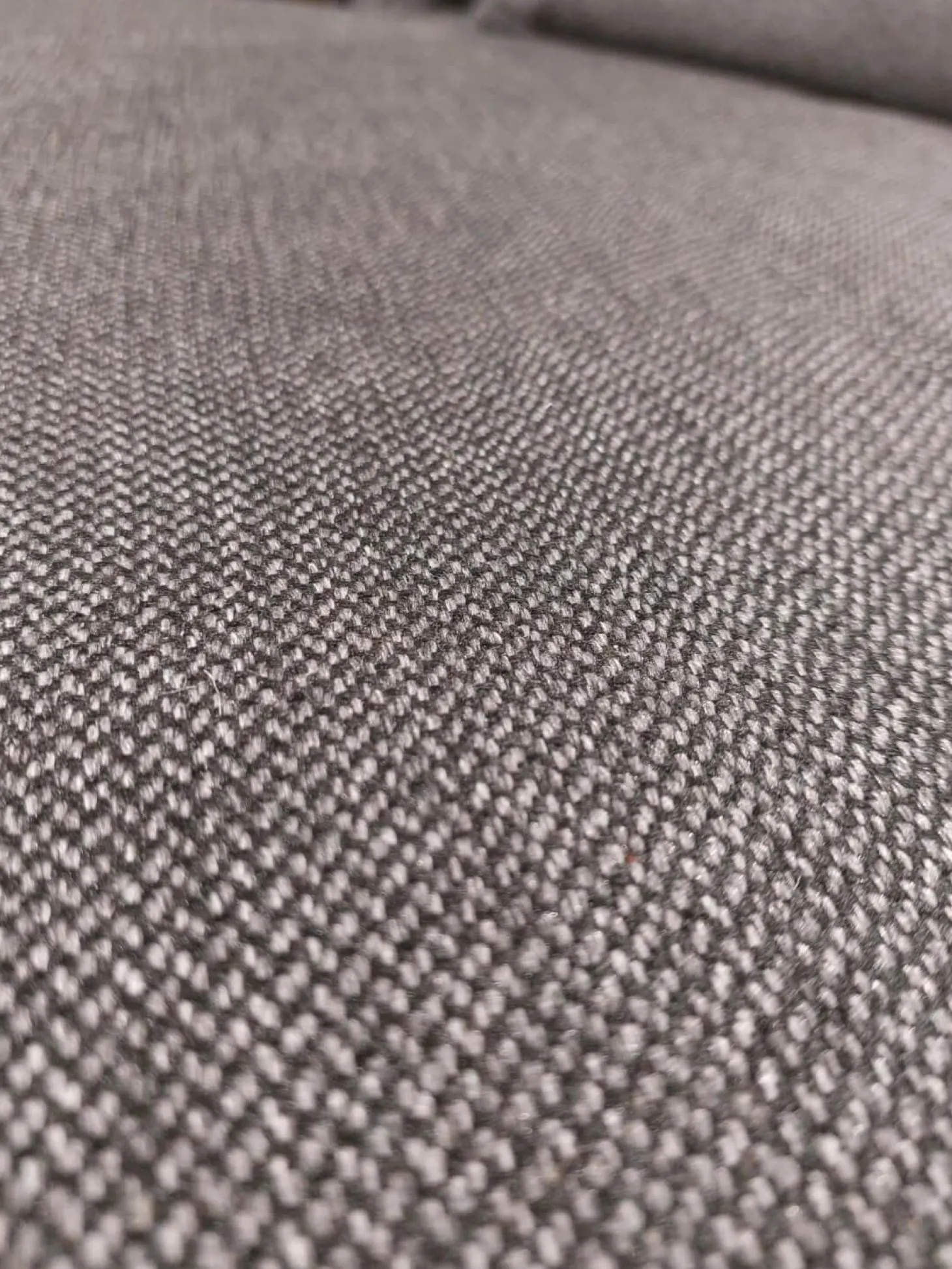 Ecksofa Gotera Stoff Twice Dark Grey Grau Füße Chrom Glänzend Mit Teilmotorischer Schlaffunktion