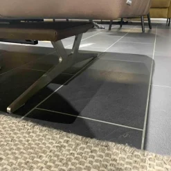 Ecksofa Hennessie Leder A-India Muskat Schwertkufe Nickel Satiniert