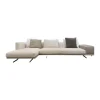 Ecksofa Horizon Stoff Nebraska 18 Beige Leder Sienna 5005 Beige Füße Metall Inklusive Kissen