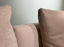 Ecksofa Horizon Stoff Nebraska 18 Beige Leder Sienna 5005 Beige Füße Metall Inklusive Kissen