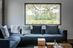 Ecksofa Jaan Living Stoff Lino Coal Grau Anthrazit Untergestell Matt Pulverbeschichtet Bronze Inklusive Kissen Ohne Plaid Ohne Beistelltische Ohne Dekoration Ohne Decken