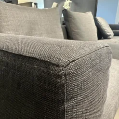 Ecksofa Jaan Living Stoff Bora 7748 Slate Grau Fuß Schwarz Matt Pulverbeschichtet Inklusive Kissen