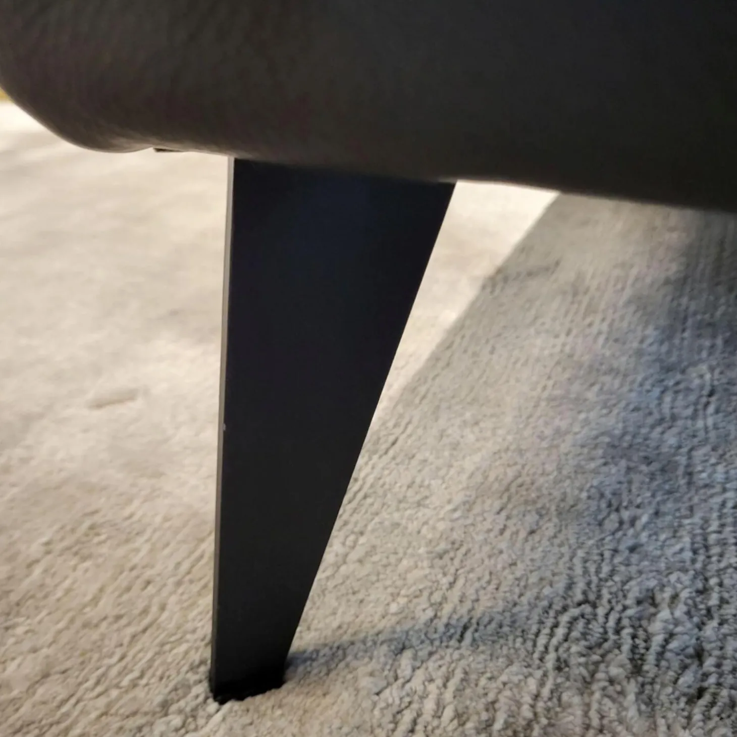 Ecksofa Justus Leder Anthrazit PG L50 Metallfüße Schwarz Mit Motorischer Relaxfunktion Ohne Dekokissen