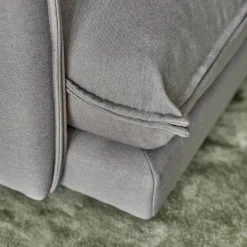 Ecksofa Keala Stoff A Fiesta 17 Concrete Fuß Holz Dunkelbraun