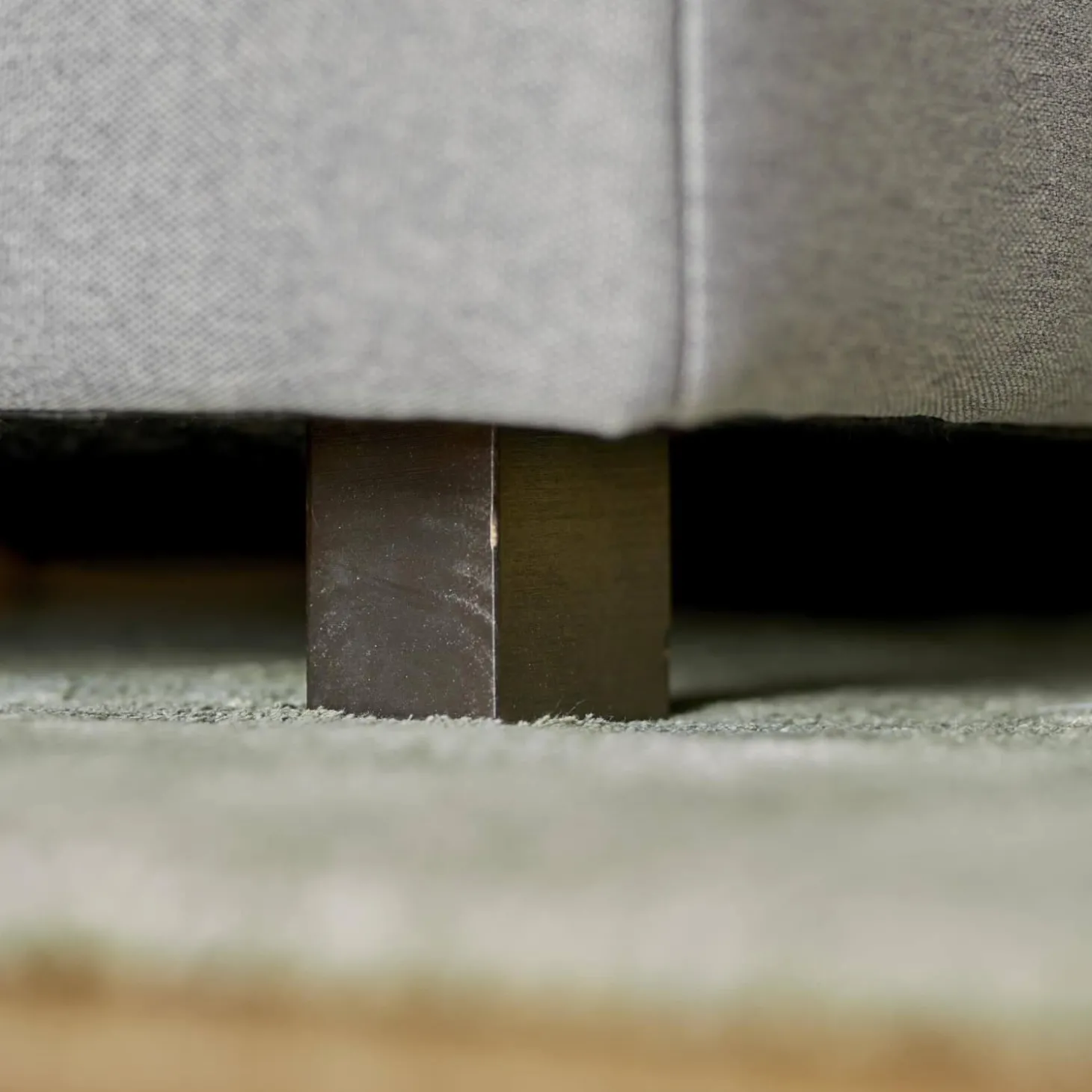 Ecksofa Keala Stoff A Fiesta 17 Concrete Fuß Holz Dunkelbraun