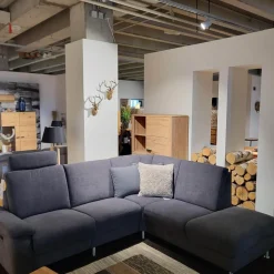 Ecksofa KS 996821 Stoff D Grau Füße Alurohr Mit Einsteckvorrichtung