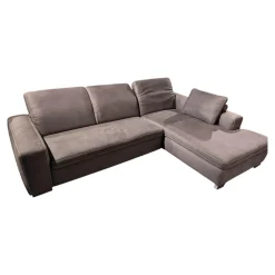 Ecksofa Lagora Stoff Delux Anthrazit Holzfuß 714 Mit Metall Ummantelt Inklusive Kissen